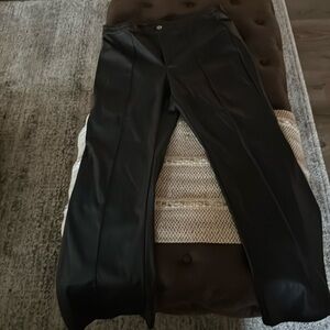 Faux leather pants black